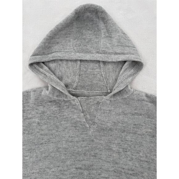 PAKA Hoodie Sweater Size Large Royal Alpaca Wool Gray Handknit Peru L Unisex - Picture 3 of 8